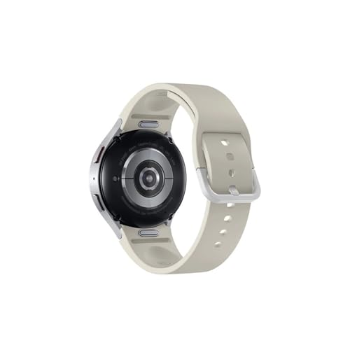 20 mm for Samsung Galaxy Watch 6 5 4 Series Sportarmband mit T-Schnalle-Verschluss, Ersatzarmband mit One-Click-Befestigung (Color : Cream-1, Size : For Galaxy 5 40mm 44mm) von WUURAA
