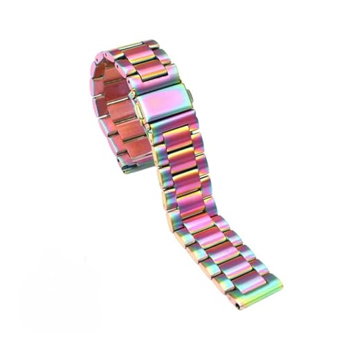 20mm 22mm Edelstahlband for Huawei GT2 Pro Armband Sportarmband for Samsung Galaxy 3 Uhr 42 46mm GEAR S3 Active2 (Color : Multicolor, Size : 20mm) von WUURAA