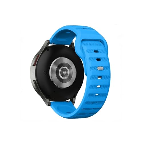 22mm 20mm Silikonband for Huawei Uhr 4/3/GT3-2 Pro for Amazfit GTR 4/GTS 4 weiche atmungsaktive Gürtel for Samsung Galaxy Uhr 6/5/4 Armband (Color : Blue, Size : For 20mm) von WUURAA