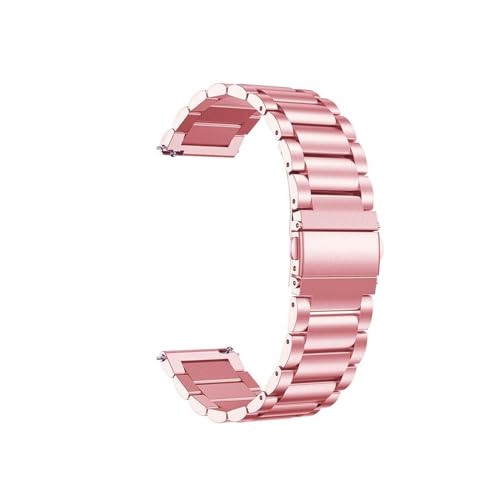 22mm Edelstahlband for Huami Amazfit GTR 47mm Pace Stratos Uhrenarmband Schlaufe for GTR 4 3 Pro 2 2e (Color : Pink, Size : For Amazfit GTR 3) von WUURAA