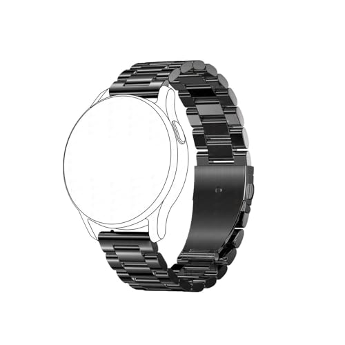 WUURAA 18/20/22/24mm Edelstahl Gürtel Armband Ersatz Armband Fit for Xiaomi Mi Uhr S1 uhr band for Mi Watch Color 2 (Color : 24Black Steel) von WUURAA