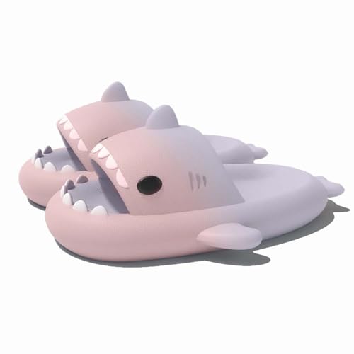 Kinder Hai Hausschuhe Mädchen Hai Pantoffeln Kleinkind Duschpantoffeln rutschfeste Strand Duschen Sandalen Flip Flop Pool Dusche Schuhe Rosa Violett von WUYISTAR