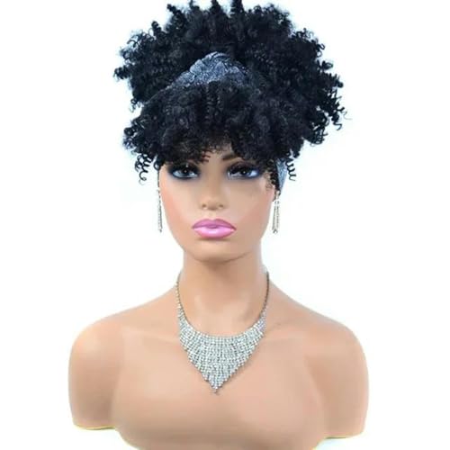 Kurze, verworrene, lockige Stirnbandperücken für schwarze Frauen, Afrolocken, blonde Perücken mit Schal, natürlich gelockte Cosplay-Perücke, synthetisches Kunsthaar, TJG1-1B-10 Zoll Kurze, verworrene, lockige Stirnbandperücken für schwarze Frauen, Afrolocken, blonde Perücken mit Schal, natürlich gelockte Cosplay-Perücke, synthetisches Kunsthaar, TJG1-1B-10 Zoll von WYLZBA