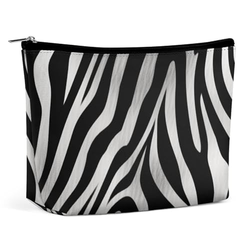 WYUSPGK Make-up-Tasche, Zebra-Druck, tragbare Kosmetiktasche, Reise-Make-up-Tasche, Kosmetik-Organizer, Reißverschluss, Kosmetiktasche, Make-up-Tasche, Stil, Einheitsgröße, Stil:, Einheitsgröße WYUSPGK Make-up-Tasche, Zebra-Druck, tragbare Kosmetiktasche, Reise-Make-up-Tasche, Kosmetik-Organizer, Reißverschluss, Kosmetiktasche, Make-up-Tasche, Stil, Einheitsgröße, Stil:, Einheitsgröße von WYUSPGK