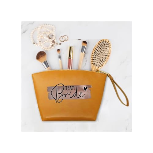 Kulturtasche Damen Damen-Make-up-Tasche, tragbare Reise-Aufbewahrungstasche, Team Bride Boarding Bag Kosmetiktasche (Color : 01) von WaLdor