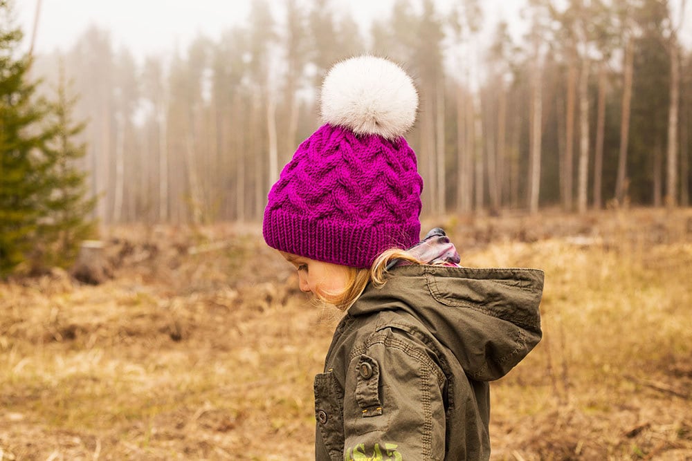 Kleinkind Pom Hut, Kabel Stricken Baby Alpaka Kinder Hüte, Babymütze Mit Pelz Pom, Toque Mütze von Wabarna