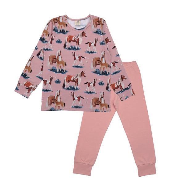 Walkiddy Little & Big Horses - Pyjama - Pink von Walkiddy