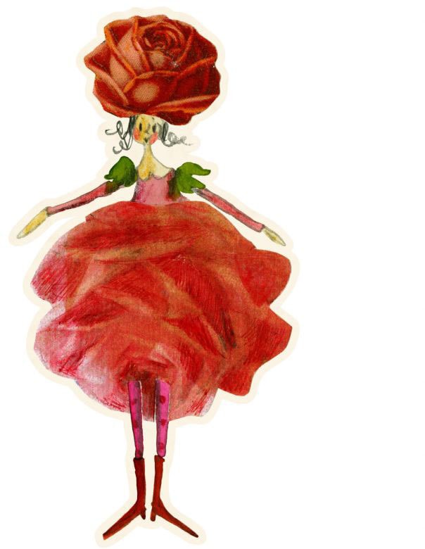 Wall-Art Wandtattoo "Rosen Elfe Monat Juli Rose", (1 St.) von Wall-Art