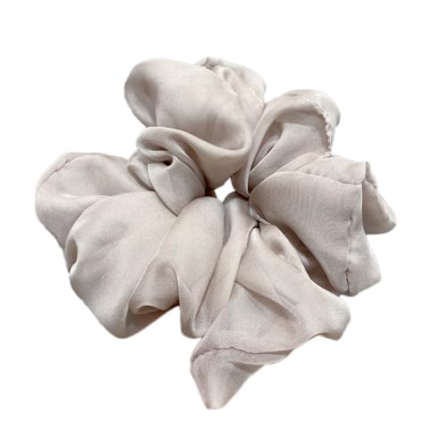 3 Stück Haar Haarbänder Haargummis Haarschmuck Chiffon Organza Haarringe Haargummi Groß Halt Elastische Haarwackeln für Mädchen & Damen,Khaki von Wambere