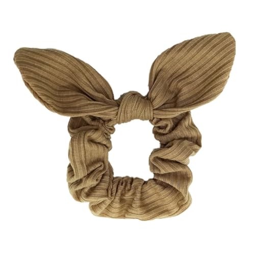 9 Stück Damen Haargummis Scrunchies Gestricktes Hasenohren Haargummi Schleife Haargummi Pferdeschwanzhalter Elastische Haarband Haarschmuck Kopfbedeckung für Frauen Mädchen,Khaki von Wambere