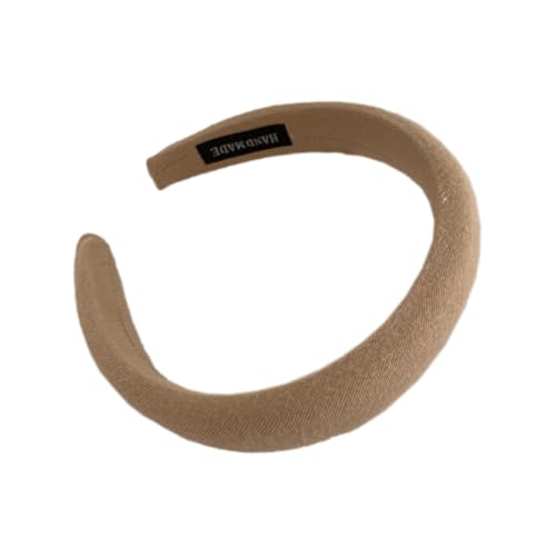 Damen Haarbänder,Rutschfestes Stirnband,Haarreif Haarreifen Stirnbänder Haarband Vintage Breite Stirnband,Haar Accessoire Haarschmuck für Mädchen und Frauen für den Täglichen Gebrauch,Khaki von Wambere