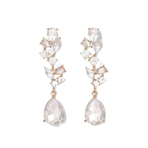 Strass-Statement-Tropfen-Ohrringe, baumelnd, funkelnde Kristalle, Brautschmuck, Hochzeit, Tropfenform, Kronleuchter-Ohrringe für Frauen, Abschlussball, Festzug, Strass, Strass-Kristall Strass-Statement-Tropfen-Ohrringe, baumelnd, funkelnde Kristalle, Brautschmuck, Hochzeit, Tropfenform, Kronleuchter-Ohrringe für Frauen, Abschlussball, Festzug, Strass, Strass-Kristall von WanBigVa