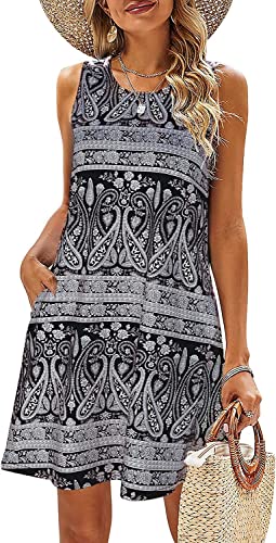 Wantonfy Strandkleider Damen Sommer Freizeitkleider für Damen Swing Sommerkleider Blusenkleid mit Taschen Wantonfy Strandkleider Damen Sommer Freizeitkleider für Damen Swing Sommerkleider Blusenkleid mit Taschen von Wantonfy