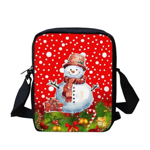 Wanyint Umhängetasche mit Schneemann-Aufdruck, für Reisen, Strand, Shopping, Crossbody-Tasche für Damen und Herren, leichte Handtasche, schneemann von Wanyint