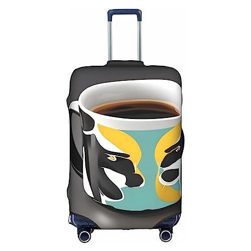 Becher Kaffee Gepäckabdeckung Waschbar, Kratzfeste Gepäckabdeckung Für 18-32 Zoll Gepäck, Weiß, X-Large von WapNo