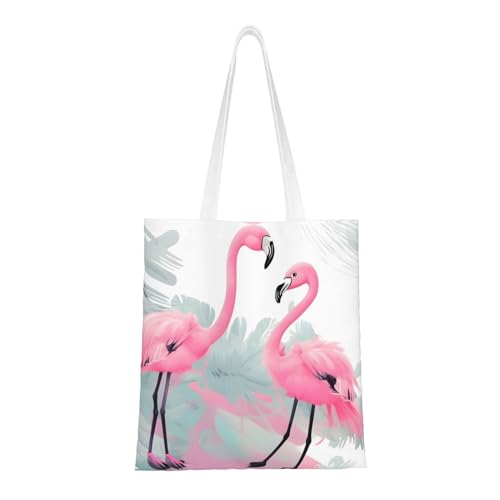 Pinke Wassermelonen-Tragetasche, wiederverwendbare Umhängetasche, ein schönes, umweltfreundliches Geschenk für Mädchen, Lehrer, Mütter., Rosa Flamingo, Einheitsgröße von WapNo