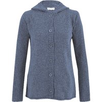 Kapuzenstrickjacke aus reiner Bio-Schurwolle, jeans von Waschbär