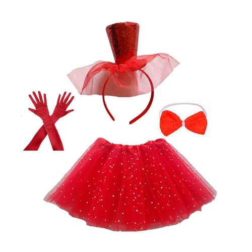 Watreketal Haarband,Mardigras Kostüm Zubehör für Karneval Feier Glitzernden Hut Stirnband Fliege Tüllrock Fattuday Dekoration Watreketal Haarband,Mardigras Kostüm Zubehör für Karneval Feier Glitzernden Hut Stirnband Fliege Tüllrock Fattuday Dekoration von Watreketal