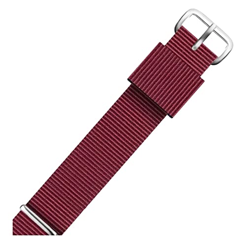 Universal-Armband, 12–22 mm, Nato-Militärsport-Nylon-Uhrenarmband, Handschlaufe, Herren, Nationalflagge, Streifendruck, Schweißabsortierung, Uhrenarmbänder ( Color : Type 12 Silvery Clasp , Size : 14m von WchsTUmpxN