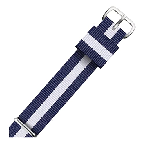 Universal-Armband, 12–22 mm, Nato-Militärsport-Nylon-Uhrenarmband, Handschlaufe, Herren, Nationalflagge, Streifendruck, Schweißabsortierung, Uhrenarmbänder ( Color : Type 3 Silvery Clasp , Size : 22mm von WchsTUmpxN