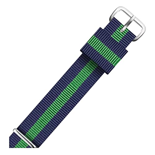 Universal-Armband, 12–22 mm, Nato-Militärsport-Nylon-Uhrenarmband, Handschlaufe, Herren, Nationalflagge, Streifendruck, Schweißabsortierung, Uhrenarmbänder ( Color : Type 8 silvery Clasp , Size : 13mm von WchsTUmpxN