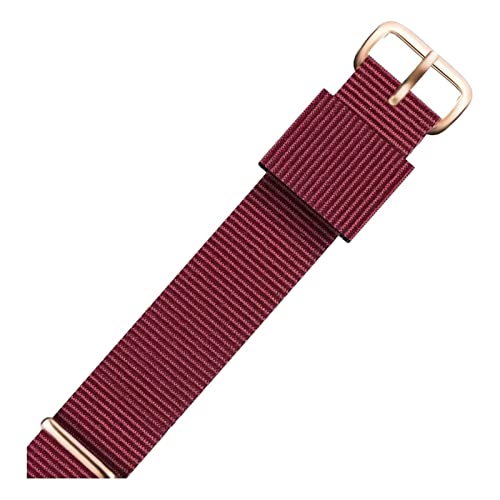 Universal-Armband, 12–22 mm, Nato-Militärsport-Nylon-Uhrenarmband, Handschlaufe, Herren, Nationalflagge, Streifendruck, Schweißabsortierung, Uhrenarmbänder ( Color : Type 12 Rosegold Clasp , Size : 12 von WchsTUmpxN