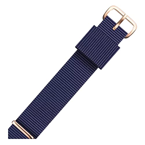 Universal-Armband, 12–22 mm, Nato-Militärsport-Nylon-Uhrenarmband, Handschlaufe, Herren, Nationalflagge, Streifendruck, Schweißabsortierung, Uhrenarmbänder ( Color : Type 10 Rosegold Clasp , Size : 12 von WchsTUmpxN