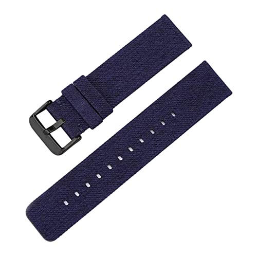 Universelles Armband, 12–22 mm, for Herren und Damen, in Bonbonfarben, gewebtes Nylon-Leinwand-Uhrenarmband, Ersatz, elegantes Schweißabsort-Armband ( Color : Royal Blue black Clasp , Size : 18mm ) von WchsTUmpxN