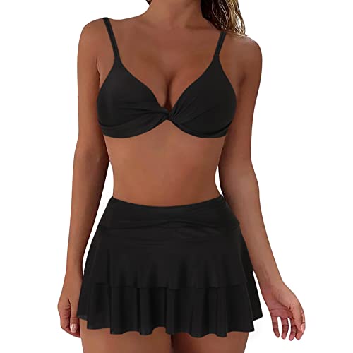 Damen-Badeanzug mit Langen Ärmeln, zurückgezogen, eine Taille, Temperament, Rock, ausgeschnittener Badeanzug Badeanzug Mit Bügeln 48 String Bikini Bikini Damen High Waist Hose SchnüR Bikini Gelb von Wdgfv