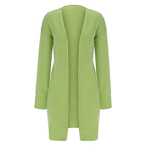 Female Strickjacke Open, Damen Langarmshirt Strickmantel, Strickjacke Cardigan, Damen-Strickjacke Cardigan Langarm Offene Strickmantel Casual High Stretchy Sweatshirt Pullover Bluse Oberteile Tops von Wdgfv