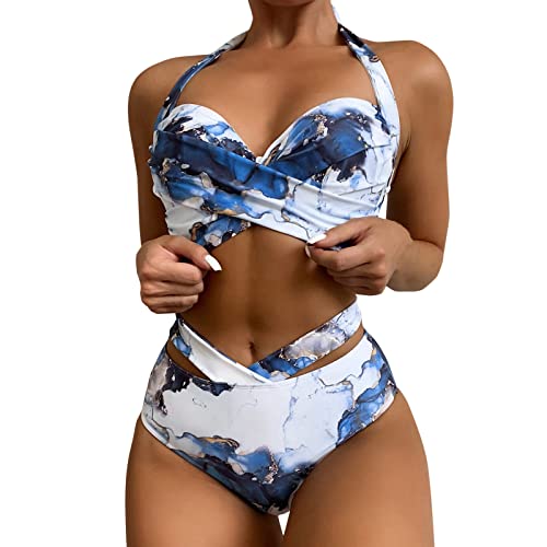 Wdgfv Tankini MäDchen,Swimwear Floral Pattern Badekleidung Tankini Bikini Hose Bikini Damen Push Up Bikinioberteile FüR Damen Schwarz Rosa Bikini Damen GroßE BrüSte von Wdgfv