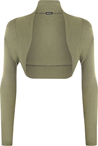 WearAll, Damen-Bolero-Strickjacke, langärmelig, Größen 34-40 Gr. 42-44, khaki von WearAll