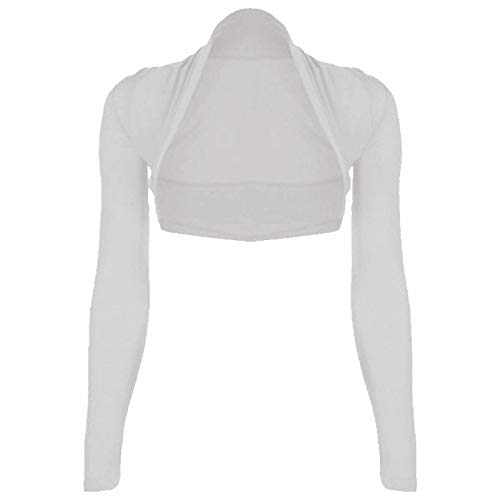 WearAll, Damen-Bolero-Strickjacke, langärmelig, Größen 34-40 Gr. 42-44, weiß von WearAll