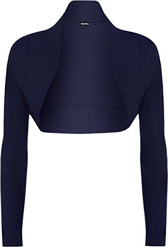 WearAll - Damen Bolero Langarm Top - Blau - 40-42 von WearAll