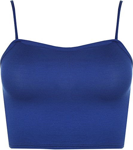 WearAll - Damen Camisole Träger Crop Bralet Vest Top - Königsblau - 36-38 von WearAll