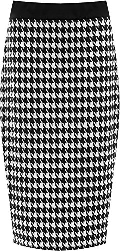 WearAll - Damen Übergröße Hundezahn Schlitz Bleistiftrock - Schwarz - 52-54 WearAll - Damen Übergröße Hundezahn Schlitz Bleistiftrock - Schwarz - 52-54 von WearAll