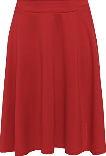 WearAll - Damen Übergröße Kariert Skater Mini-Rock - Rot - 50-52 von WearAll