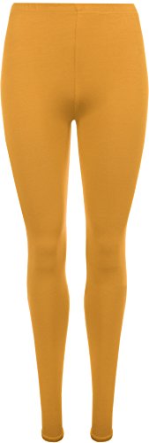 WearAll - Damen Übergröße Lange Leggings - Senf - 48 bis 50 von WearAll