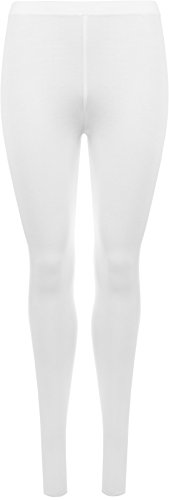 WearAll - Damen Übergröße Lange Leggings - Weiß - 52 bis 54 von WearAll