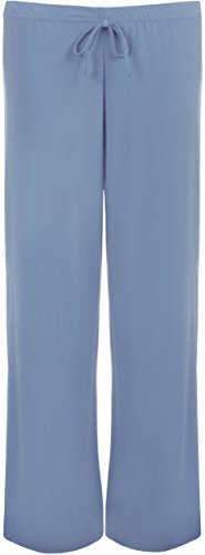 WearAll - Damen Übergröße Palazzo Hose - Blau - 44 von WearAll