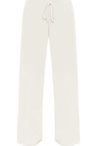 WearAll - Damen Übergröße Palazzo Hose - Crème - 42 von WearAll