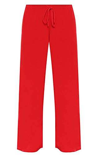 WearAll - Damen Übergröße Palazzo Hose - Rot - 40 bis 42 von WearAll