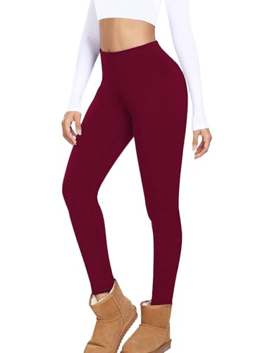 Weardear Thermo Leggings für Damen Hohe Taille Leggins Warm Yogahose Damen Elastisch Strumpfhosen Sportleggins Weinrot XS Weardear Thermo Leggings für Damen Hohe Taille Leggins Warm Yogahose Damen Elastisch Strumpfhosen Sportleggins Weinrot XS von Weardear