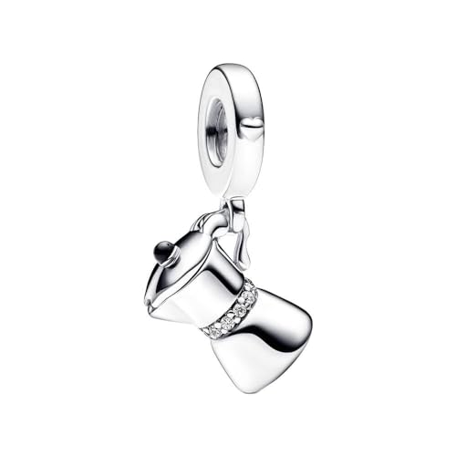 Wedanor Charme Moka Topf Charms-Anhänger 925 Sterling Silber Charm Bead Pendant für Europäische Armbänder und Halsketten Wedanor Charme Moka Topf Charms-Anhänger 925 Sterling Silber Charm Bead Pendant für Europäische Armbänder und Halsketten von Wedanor