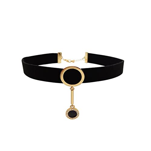 Wedity Schwarz Sexy PU-Leder Choker Halsketten Choker Verstellbarer Choker Schmuck für Frauen und Mädchen von Wedity