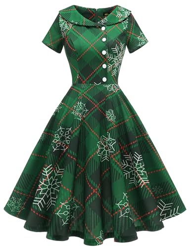 Wedtrend Cocktailkleid Damen Elegant für Hochzeit Petticoat Kleid 50er Jahre Kleid Elegantes Vintage Kleid Swing Kleid WTP20007 GreenPlaidsSnowflake XL Wedtrend Cocktailkleid Damen Elegant für Hochzeit Petticoat Kleid 50er Jahre Kleid Elegantes Vintage Kleid Swing Kleid WTP20007 GreenPlaidsSnowflake XL von Wedtrend