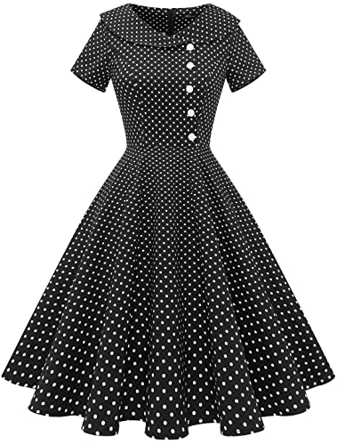 Wedtrend Cocktailkleid Damen Kurz 50er Jahre Kleider Damen Rockabilly Abendkleider Elegant für Hochzeit WTP20007 BlackSmallWhiteDot XS Wedtrend Cocktailkleid Damen Kurz 50er Jahre Kleider Damen Rockabilly Abendkleider Elegant für Hochzeit WTP20007 BlackSmallWhiteDot XS von Wedtrend