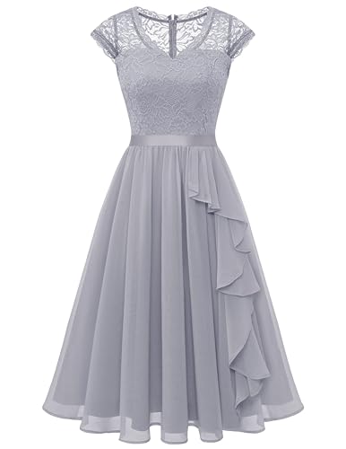 Wedtrend Cocktailkleid Kleid Damen Sommer Cocktail Kleid Abendkleid Knielang WT0212 Grey 2XL Wedtrend Cocktailkleid Kleid Damen Sommer Cocktail Kleid Abendkleid Knielang WT0212 Grey 2XL von Wedtrend