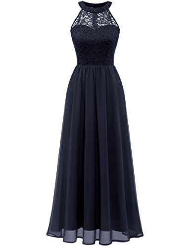 Wedtrend Ballkleider Damen Lang Brautjungfer Kleid Lang Chiffon Abendkleid Party Brautjungfernkleider Neckholder Marineblau WT0201 Navy XS Wedtrend Ballkleider Damen Lang Brautjungfer Kleid Lang Chiffon Abendkleid Party Brautjungfernkleider Neckholder Marineblau WT0201 Navy XS von Wedtrend