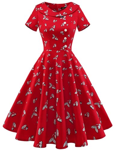 Wedtrend Vintage Cocktailkleid Damen 50er Jahre Mode Kleider Damen Petticoat Kleider Blau Kleid Freizeitkleid Sommer WTP20007 RedSmallCherry M Wedtrend Vintage Cocktailkleid Damen 50er Jahre Mode Kleider Damen Petticoat Kleider Blau Kleid Freizeitkleid Sommer WTP20007 RedSmallCherry M von Wedtrend